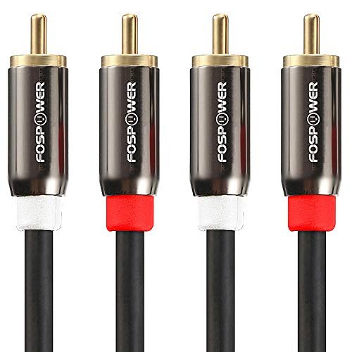 FosPower 2 RCA M/M Stereo Audio Cable [24K Gold Plated...