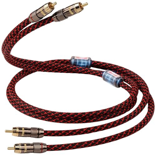 TODN RCA Cables for Audiophile 3ft HiFi Stereo Shielded...