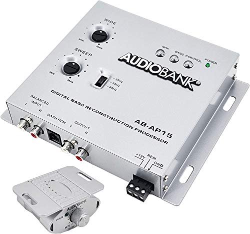 Audiobank 1/2 Din Car Audio Digital Bass Processor, Sound...