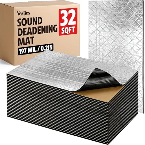 30 Pcs Sound Deadening Mat, 197 mil(5mm) 32 sqft Sound...