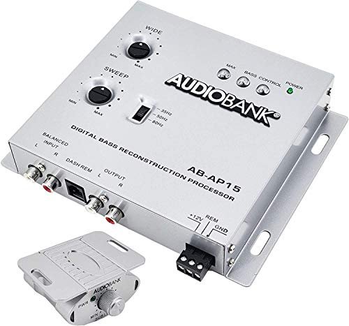 Audiobank AP15-1/2 Din Car Audio Digital Bass Processor,...