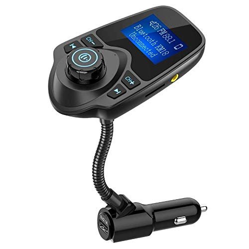 Nulaxy Bluetooth Car FM Transmitter Audio Adapter Receiver...