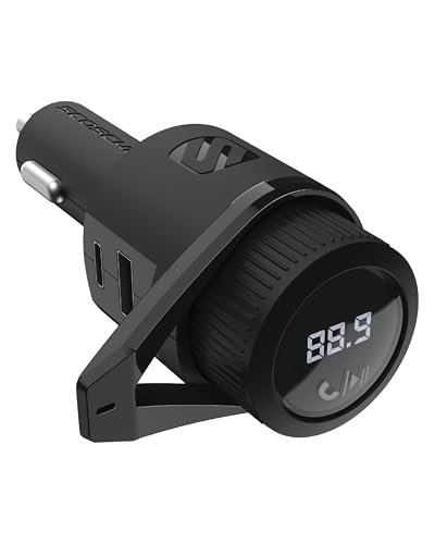 Scosche BTFM9 FM Bluetooth Transmitter Car, Dual 12W USB-C...
