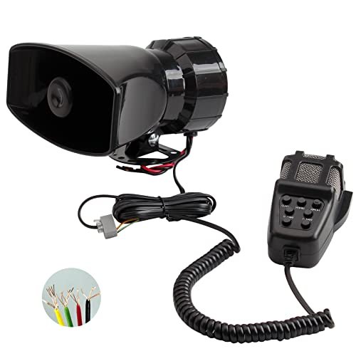 Alarm Horn Siren PA Speaker Mic System, BANHAO 100w 12v...