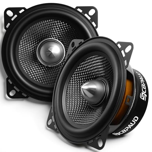 SCBPAUD 4 Inch Car Speakers 300W, 4 Ohm Mid-Bass Audio...