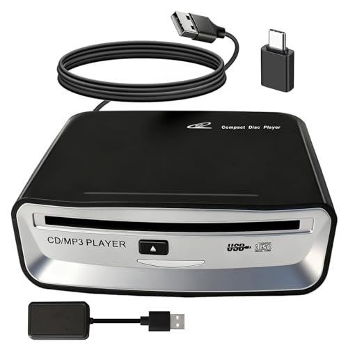 Doikce Portable CD Player for Car, External USB Compact...