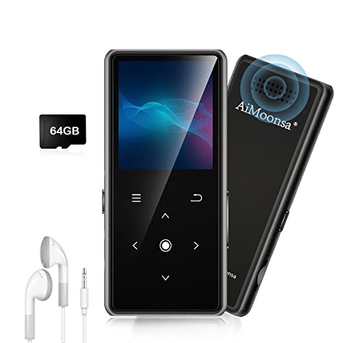 64GB MP3 Player with Bluetooth 5.2, AiMoonsa Music Player...