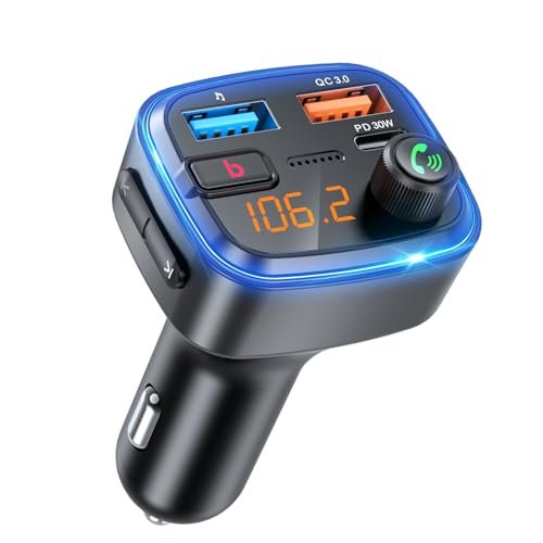 HUNDRUP Bluetooth 5.4 Car Adapter, Wireless FM Transmitter...