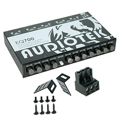 Audiotek AT-EQ700 1/2 Din 7 Band Car Audio Equalizer EQ...