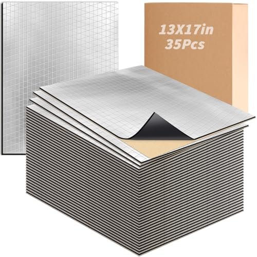 35 PCS Car Sound Deadening Material Mat - 196 mil...