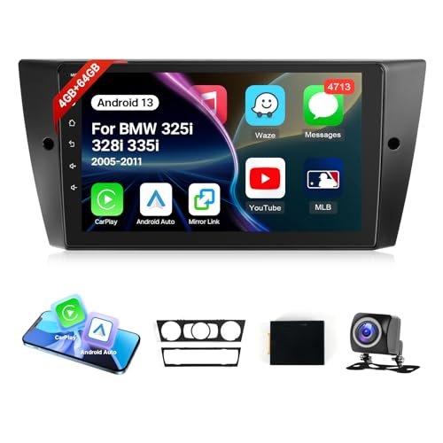 Leadfan 4+64GB Car Radio for BMW 3 Series 328i 335i...