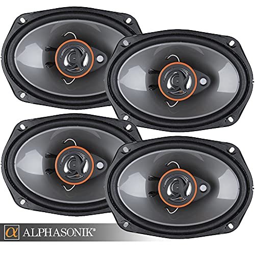 Alphasonik AS268P Loudspeakers 2 Pairs of 6X8 350W Max...