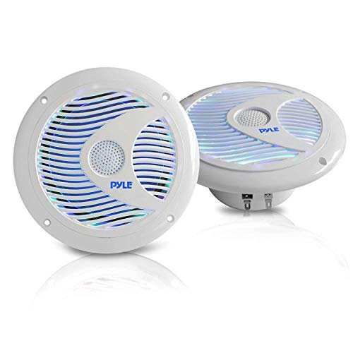 Pyle 6.5 Inch Dual Marine Speakers - IP44 Waterproof and...