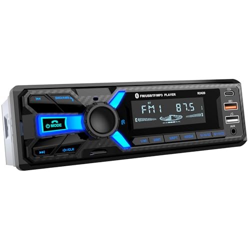 Car Radio Bluetooth with Type-C Port, Wistrue FM/AM Single...