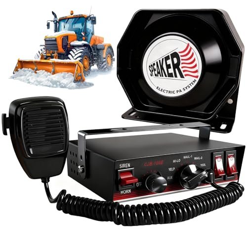 150W Emergency Vehicle Siren with PA System - 108-134dB...