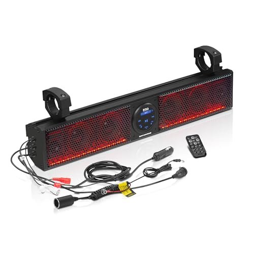 BOSS Audio Systems BRT26RGB IPX5 Weatherproof Bluetooth ATV...