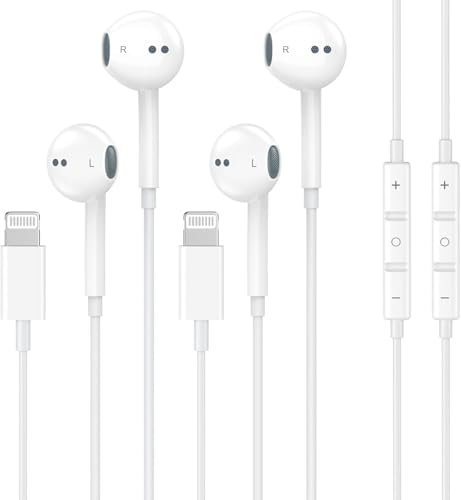 2 Packs-for iPhone Headphones Wired Earbuds/Earphones Nosie...