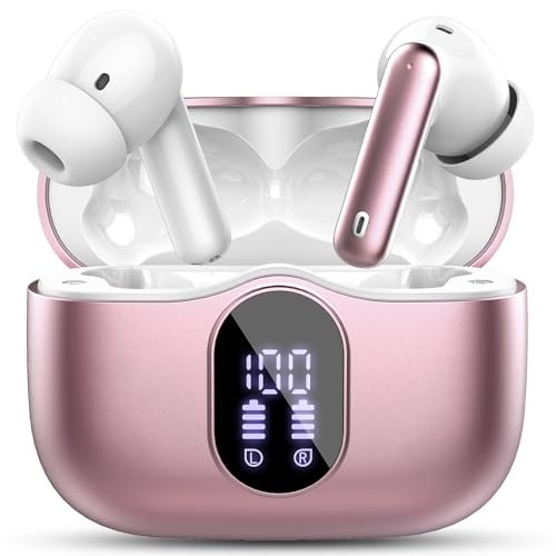 Wireless Earbuds, Bluetooth 5.4 Headphones Bass Stereo, Ear...