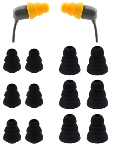 Rqker Triple Flange Eartips Compatible with Elgin Discord...