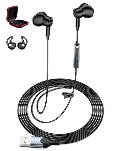 USB Earbuds with Microphone for PC Laptop, 7.5ft Long...