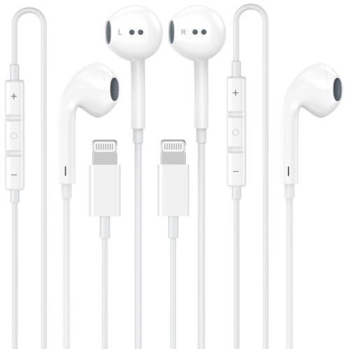 2 Pack Wired Headphones for iPhone Earbuds Built-in...