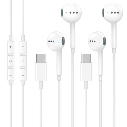 2 Pack USB C Headphones for iPhone 17 16 15,...