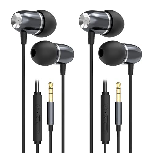 MORMOQUE EP05 Wired Earbuds 2 Pack,3.5 mm Jack Noise...