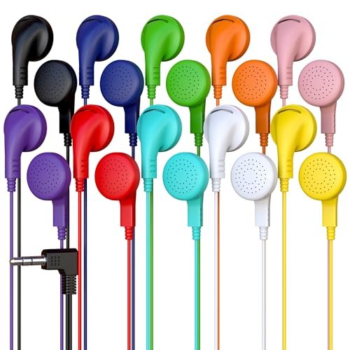 10 Pack Bulk Wired Earphones, In Ear Earbud Headphones...