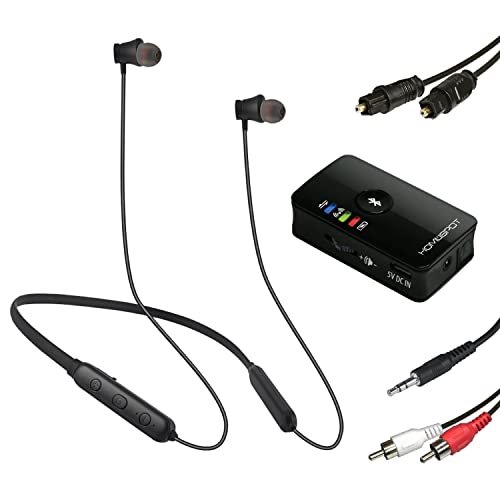 HomeSpot Wireless Neckband Headphones for TV Watching with...
