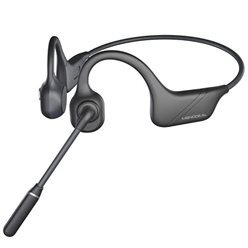 MONODEAL Bone Conduction Headphones with Mic, Bluetooth 5.3...