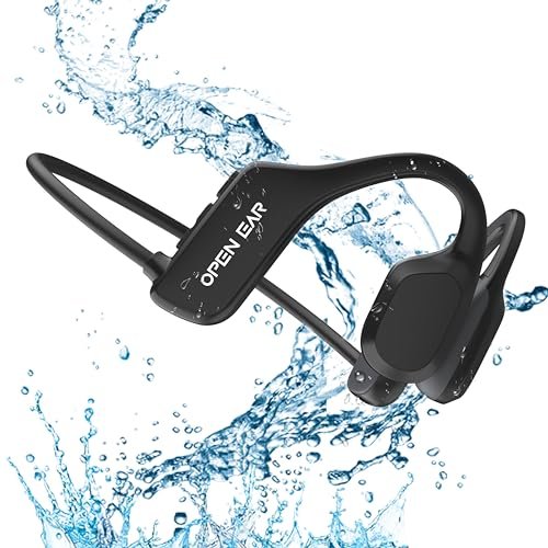 XIMAND Bone Conduction Headphones IP68 Swimming Waterproof...