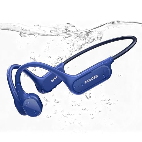 POPUX Bone Conduction Headphones IP68 Waterproof Headphones...