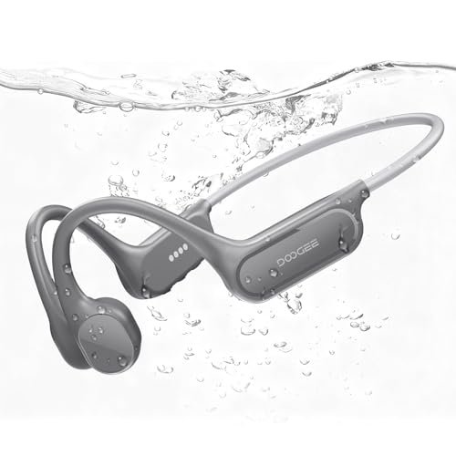 POPUX Bone Conduction Headphones IP68 Waterproof Headphones...