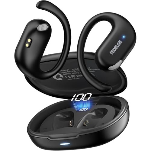 Open Ear Earbuds, 50H Open Ear Headphones Bluetooth 5.4,...