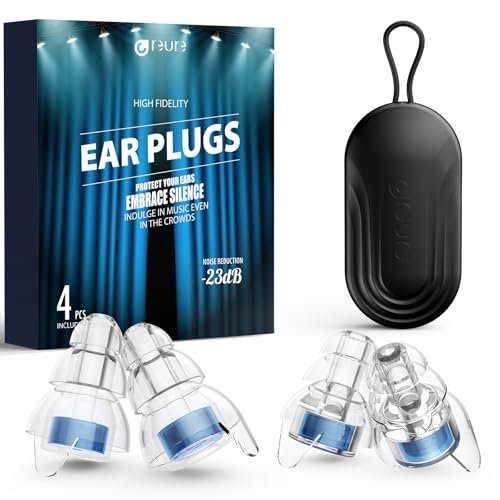 Reure High Fidelity Concert Ear Plugs, Noise Cancelling...