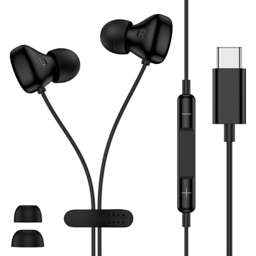 USB C Headphones for Samsung Phone, Wired Earbuds for...