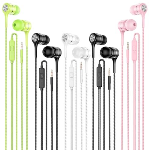 LWZCAM Wired Earbuds with Microphone 5 Pack, in-Ear...