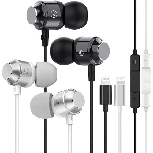 2Pack - Wired Earbuds for iPhone Headphones with Lightning...