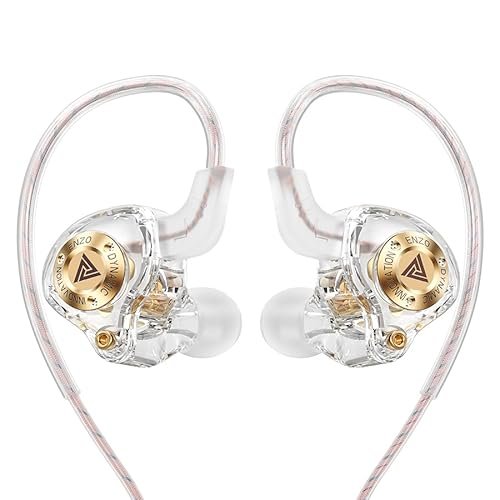 Piluyaa Wired Gaming Headphones IEM Earphones with 1DD，QKZ...