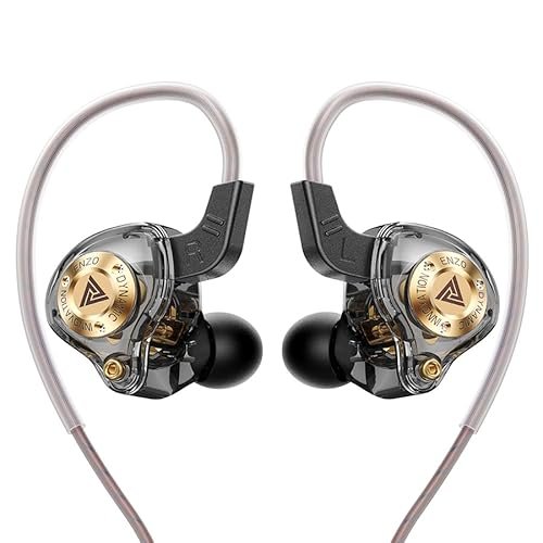 Piluyaa Wired Gaming Headphones IEM Earphones with 1DD，QKZ...
