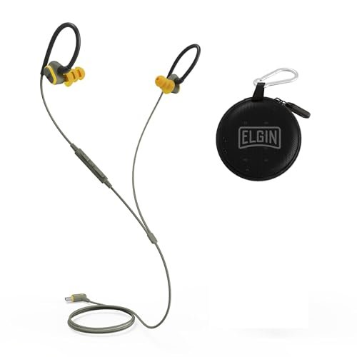 Elgin Rumble Wired Earplug Headphones, 27 dB NRR Waterproof...