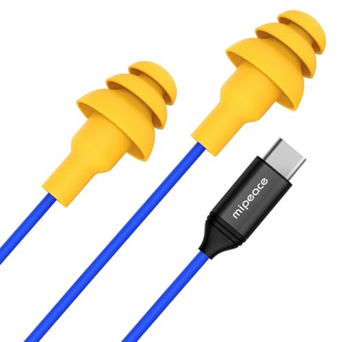 MIPEACE Ear Plug Headphones for Work, Work Earbuds USB...