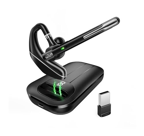 EKVANBEL Bluetooth Headset V5.3, Wireless Earpiece with...