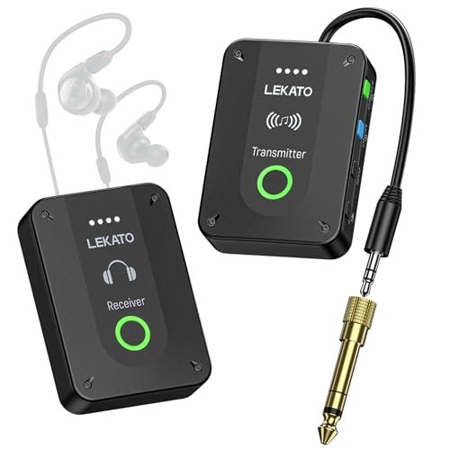 LEKATO Wireless in Ear Monitor System MS-02, Upgraded 2.4G...