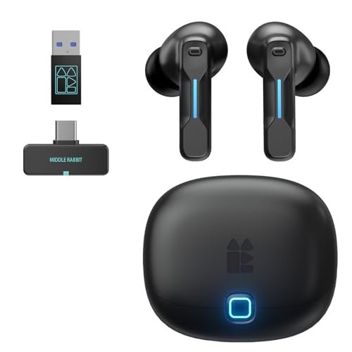 Middle Rabbit SW5 Wireless Gaming Earbuds with Mic,...