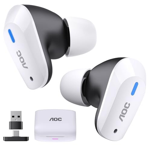 AOC ACT3512 Wireless Gaming Earbuds for PS5 PC Switch,...