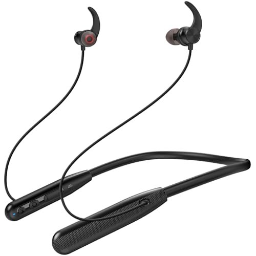 Rythflo Neckband Bluetooth Headphones, ENC IPX7 Sweatproof...