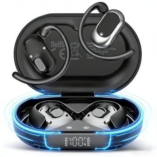 Open Ear Headphones, 2026 Over Ear Earbuds with Ergonomic...