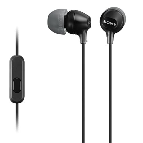 Sony MDREX15AP In-Ear Earbud Headphones with Mic, Black...