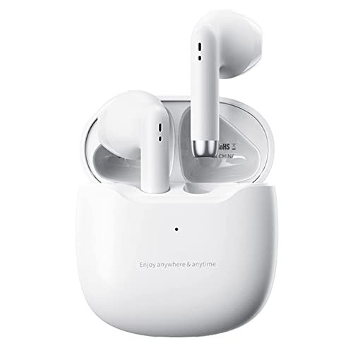 True Wireless Earbuds White Bluetooth 5.3 with Microphone...